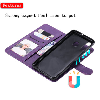 Magnetic KT Leather Series-3 Detachable 2-in-1 Wallet Leather Stand Case for Samsung Galaxy A50 / A30 / A20