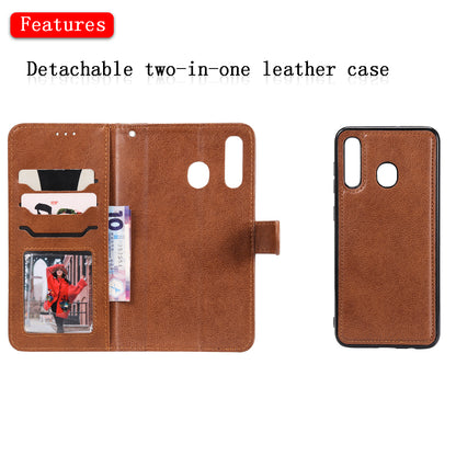 Magnetic KT Leather Series-3 Detachable 2-in-1 Wallet Leather Stand Case for Samsung Galaxy A50 / A30 / A20