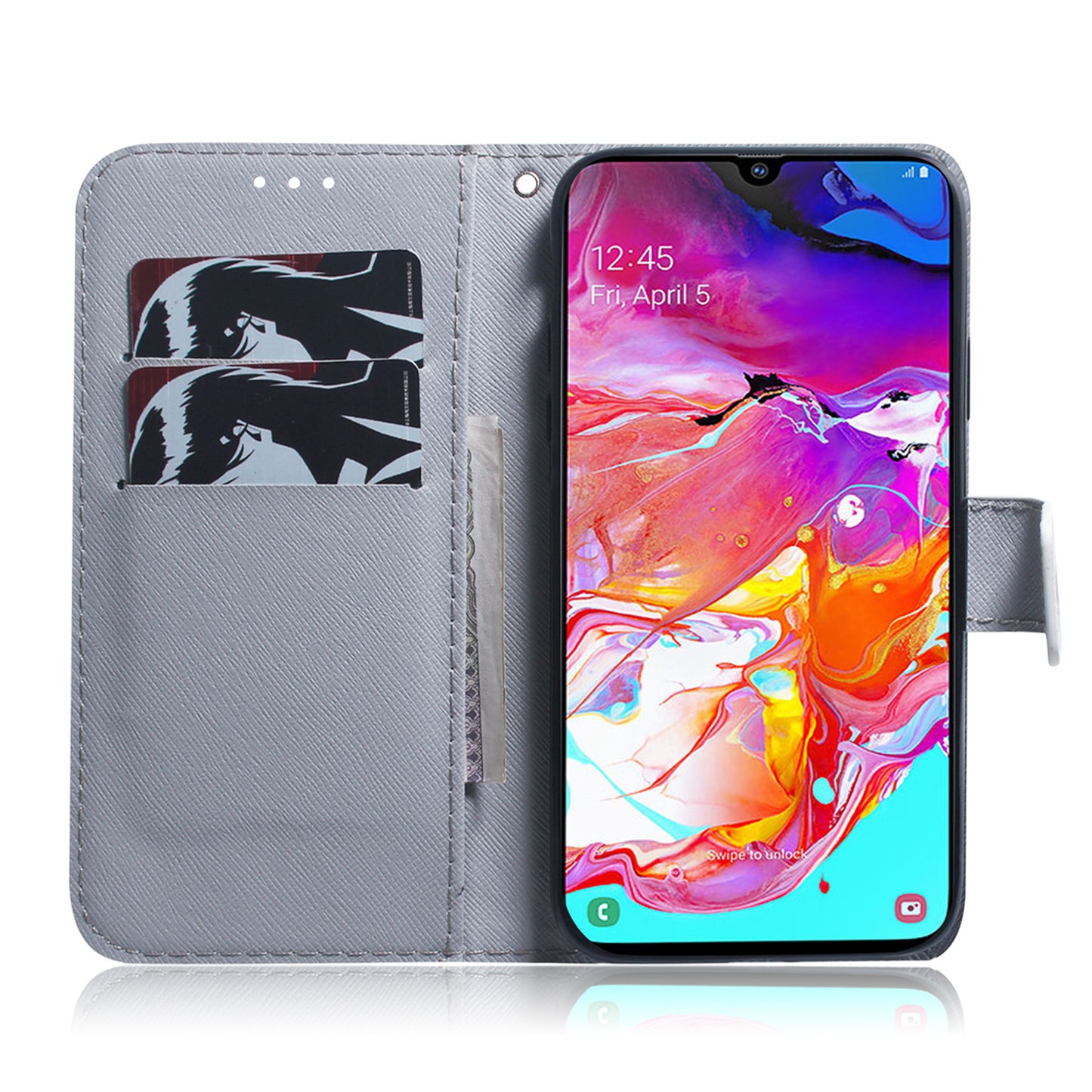 Patterned Leather Wallet Case for Samsung Galaxy A70