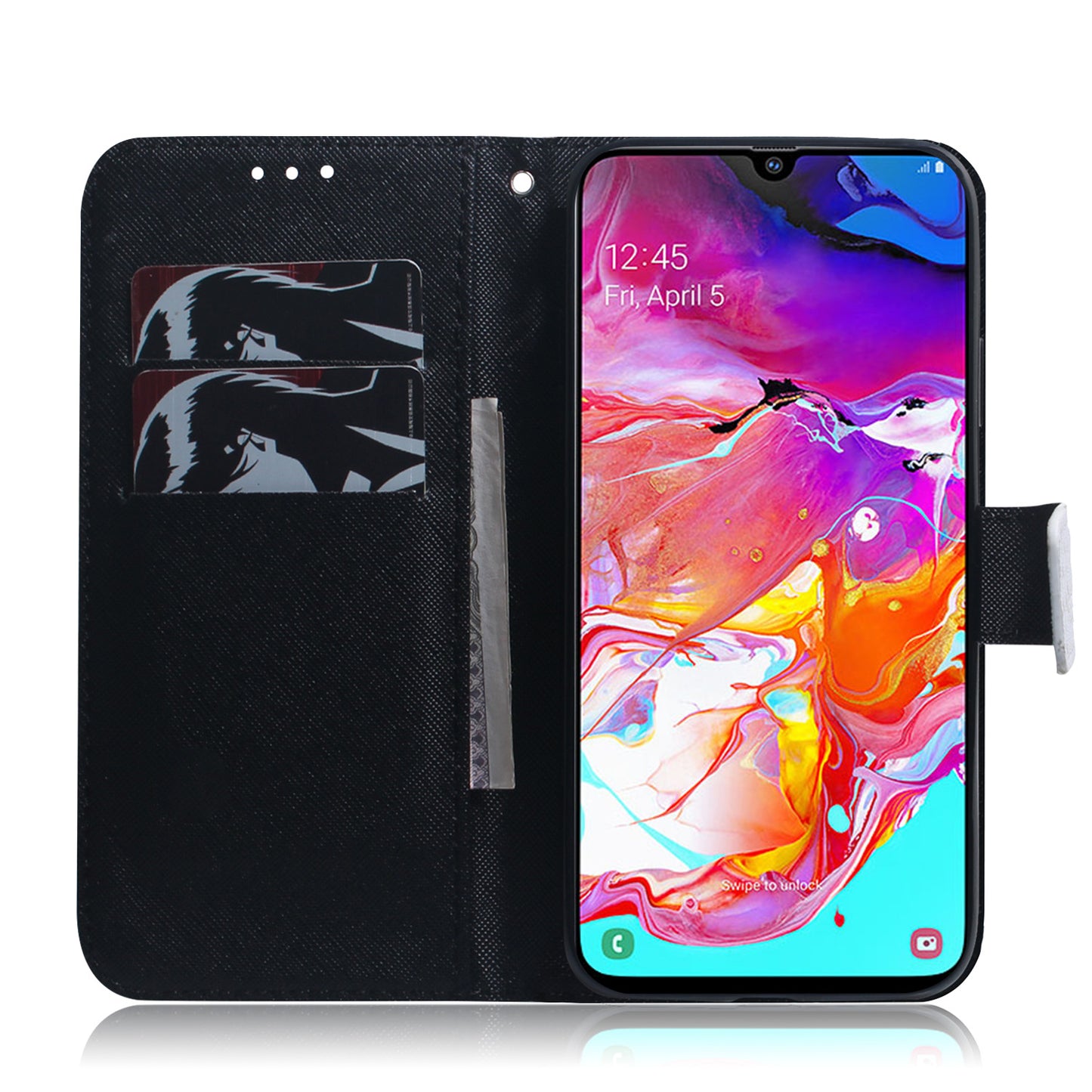 Patterned Leather Wallet Case for Samsung Galaxy A70