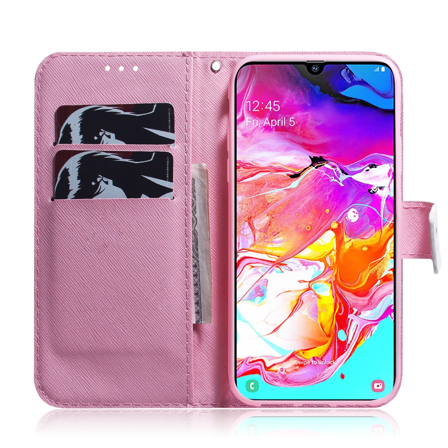 Patterned Leather Wallet Case for Samsung Galaxy A70