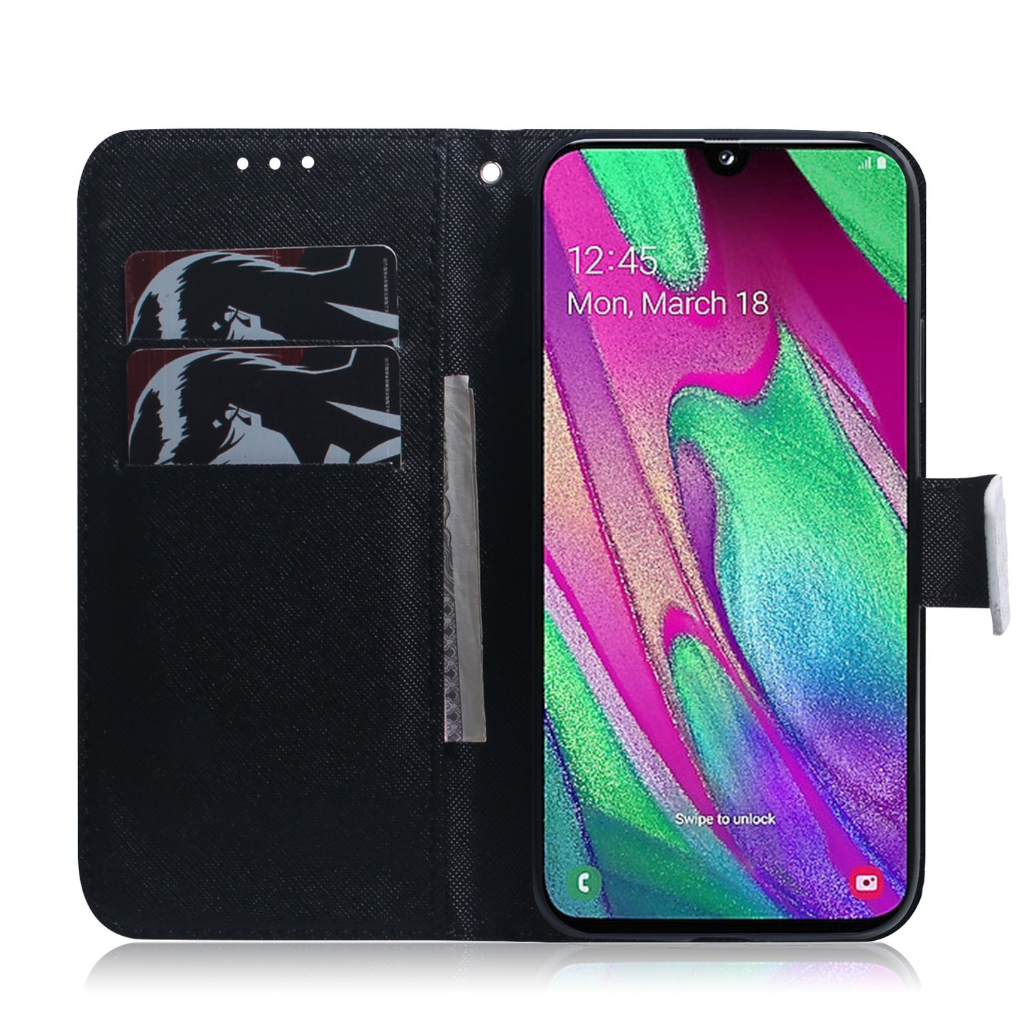 Patterned Leather Wallet Case for Samsung Galaxy A40