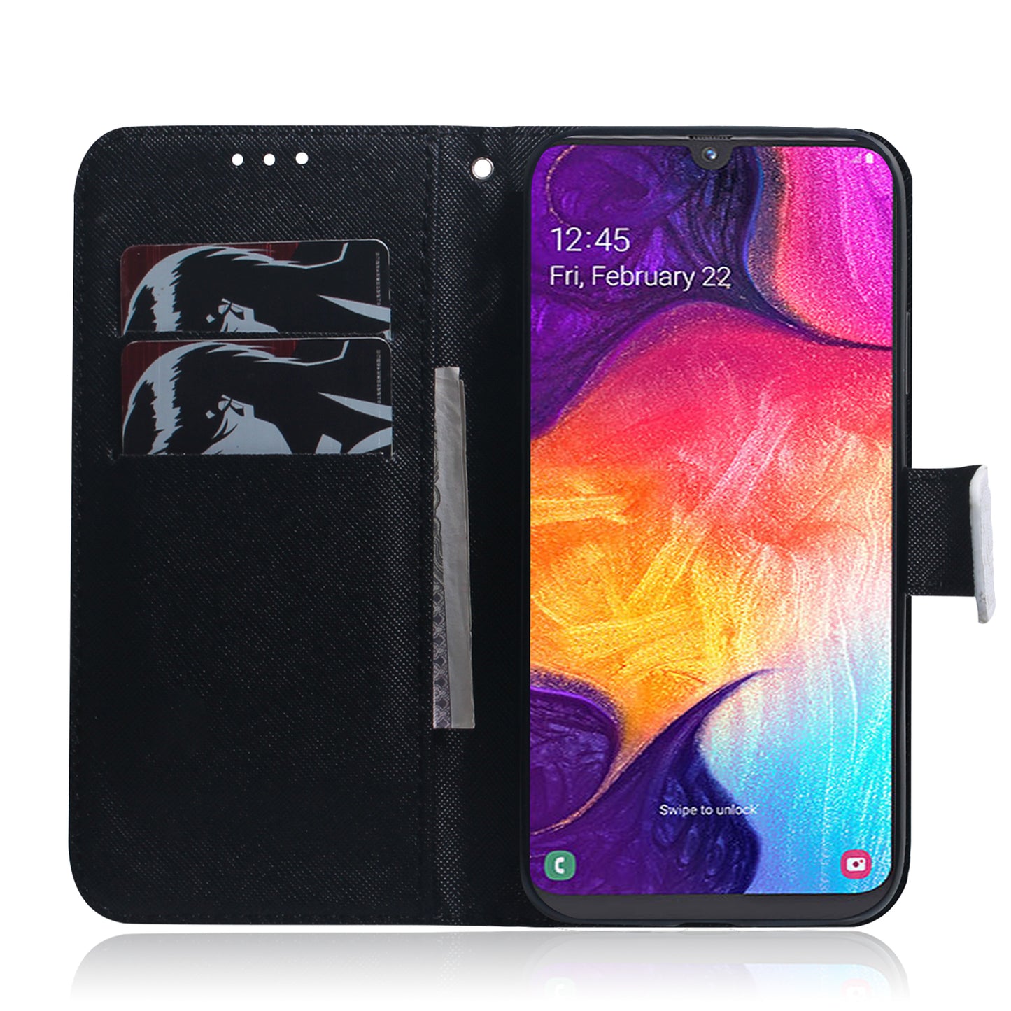 PU Leather Pattern Printing Wallet Stand Phone Protective Case for Samsung Galaxy A50/A50s/A30s