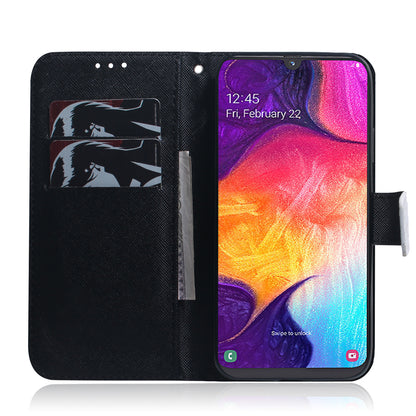 PU Leather Pattern Printing Wallet Stand Phone Protective Case for Samsung Galaxy A50/A50s/A30s