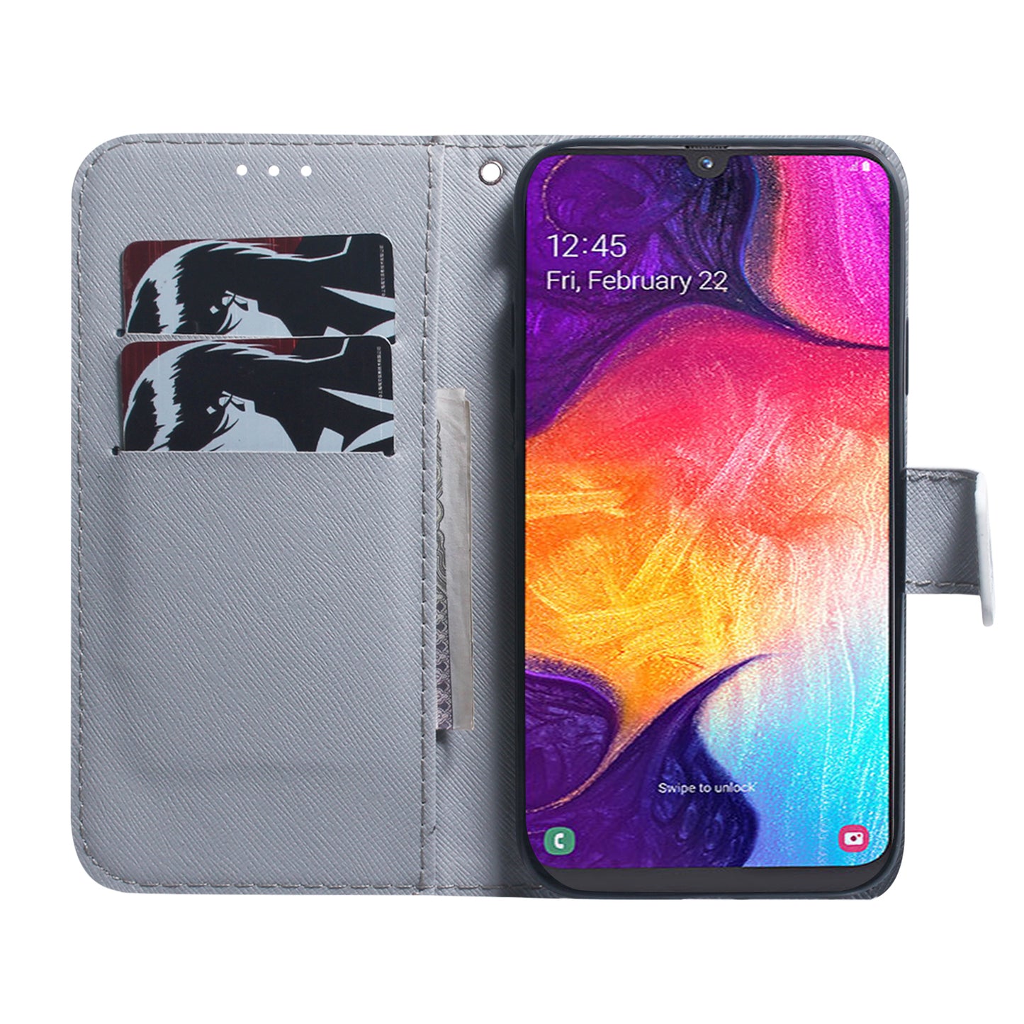 PU Leather Pattern Printing Wallet Stand Phone Protective Case for Samsung Galaxy A50/A50s/A30s