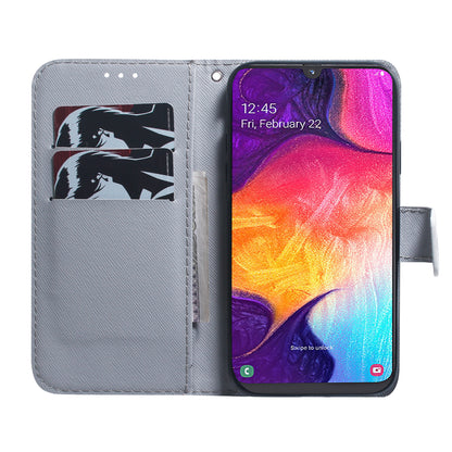 PU Leather Pattern Printing Wallet Stand Phone Protective Case for Samsung Galaxy A50/A50s/A30s