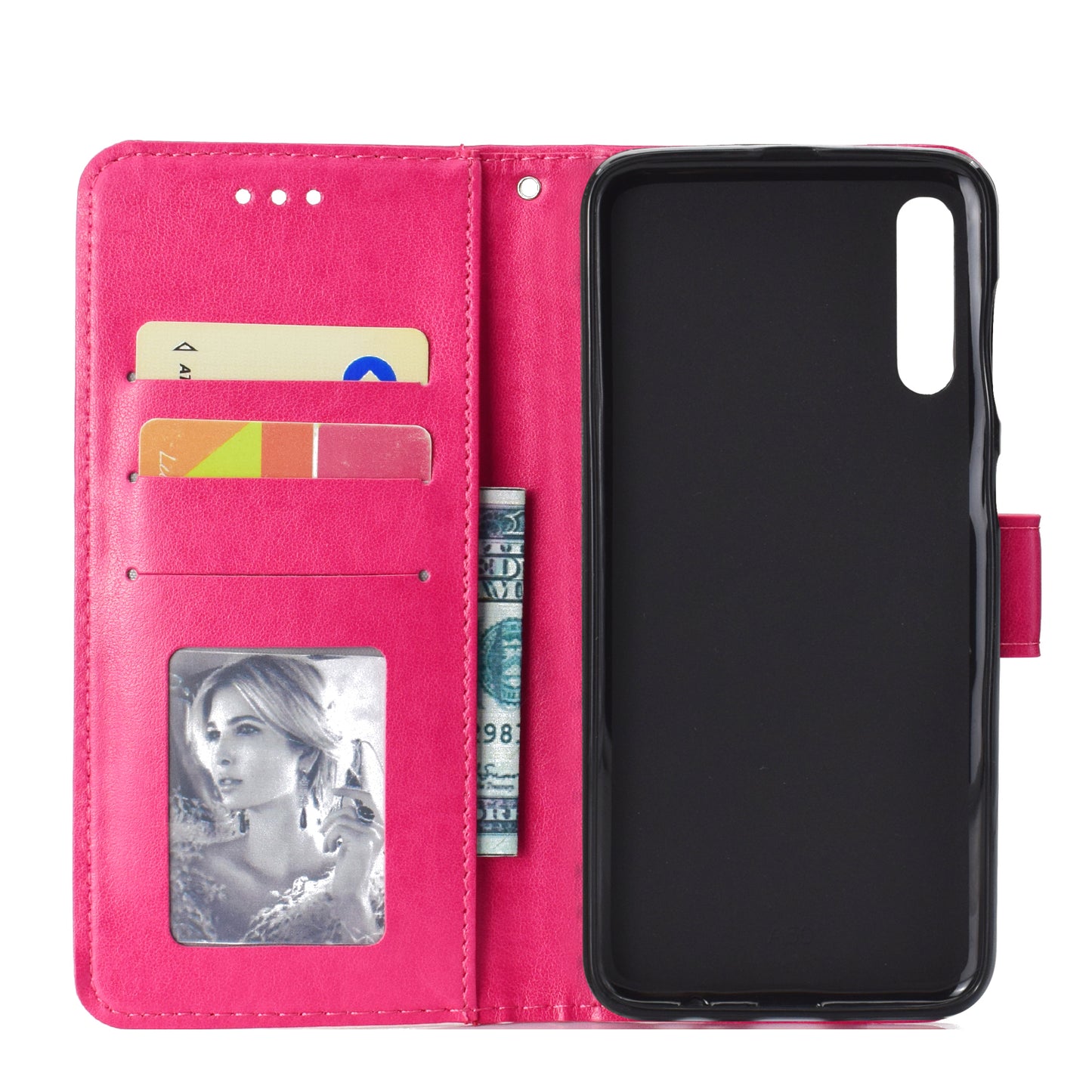 Imprint Flower Leather Wallet Case for Samsung Galaxy A50 / A50s / A30s