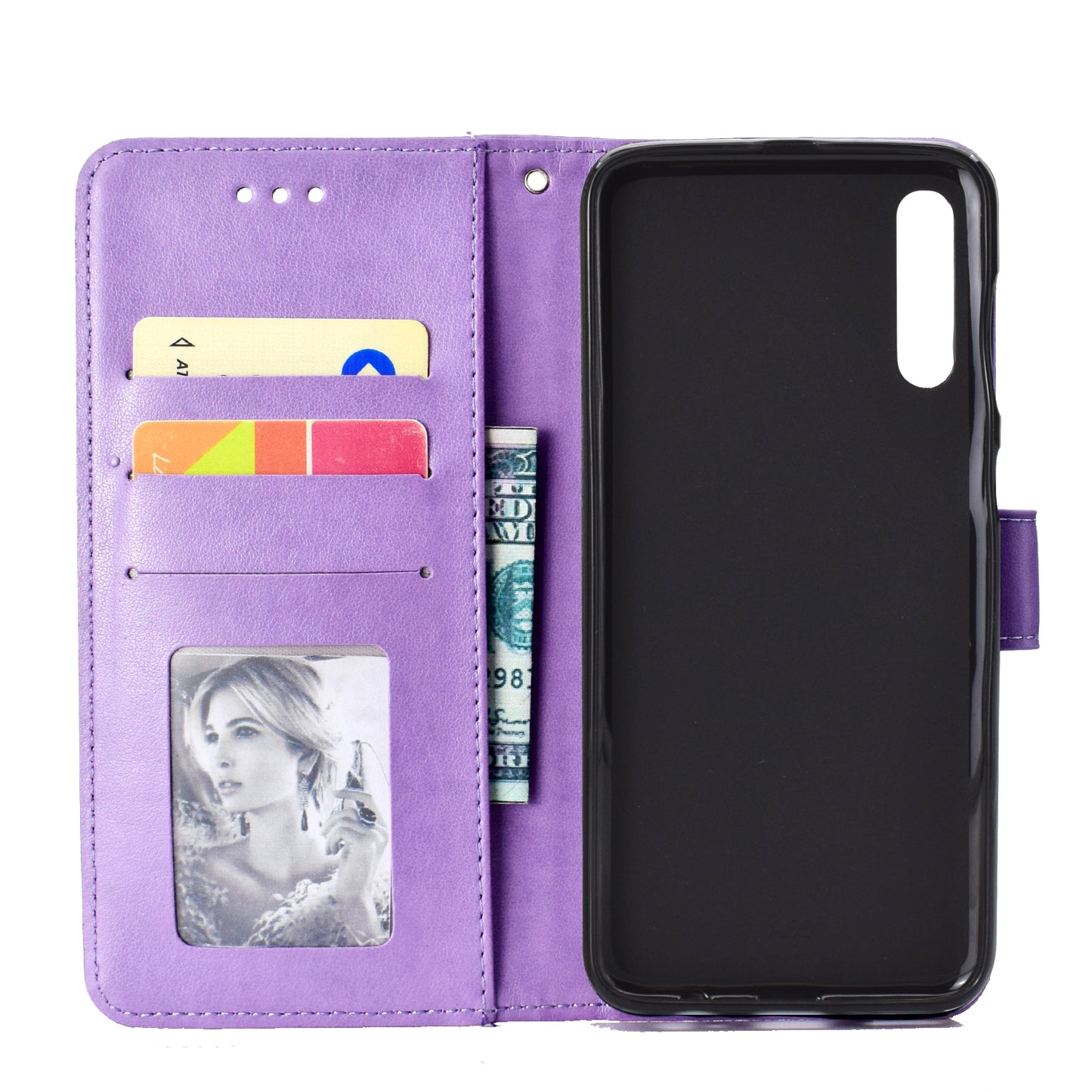 Imprint Flower Leather Wallet Case for Samsung Galaxy A50 / A50s / A30s