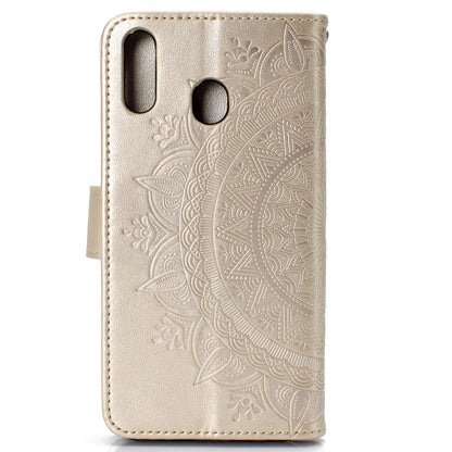Imprint Flower Leather Wallet Case for Samsung Galaxy A30/A20