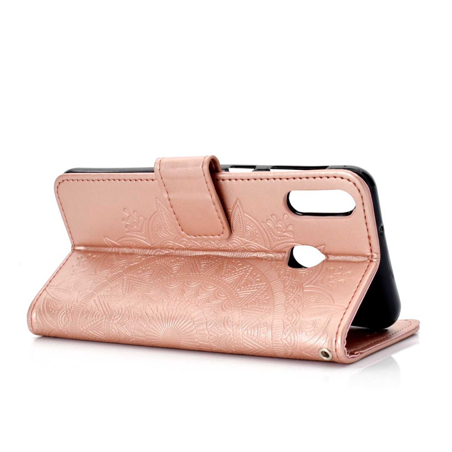 Imprint Flower Leather Wallet Case for Samsung Galaxy A30/A20