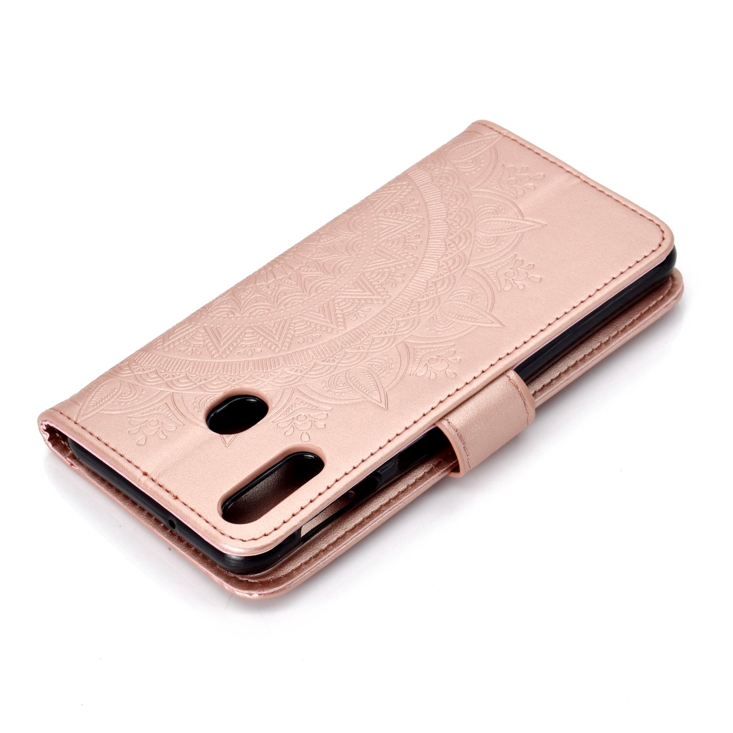 Imprint Flower Leather Wallet Case for Samsung Galaxy A30/A20