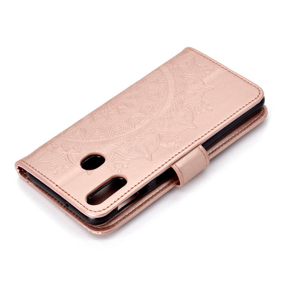 Imprint Flower Leather Wallet Case for Samsung Galaxy A30/A20