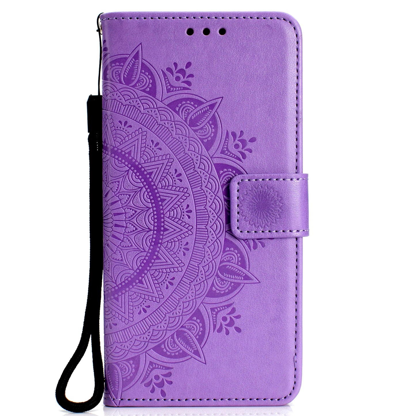 Imprint Flower Leather Wallet Case for Samsung Galaxy A30/A20