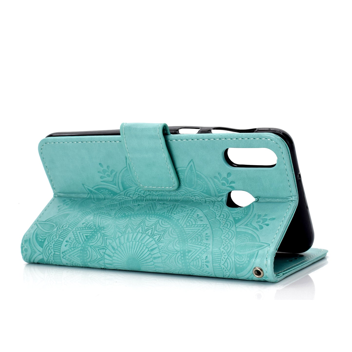 Imprint Flower Leather Wallet Case for Samsung Galaxy A30/A20