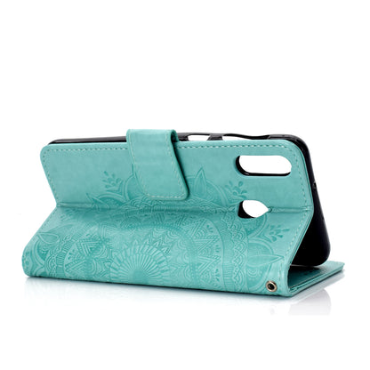 Imprint Flower Leather Wallet Case for Samsung Galaxy A30/A20