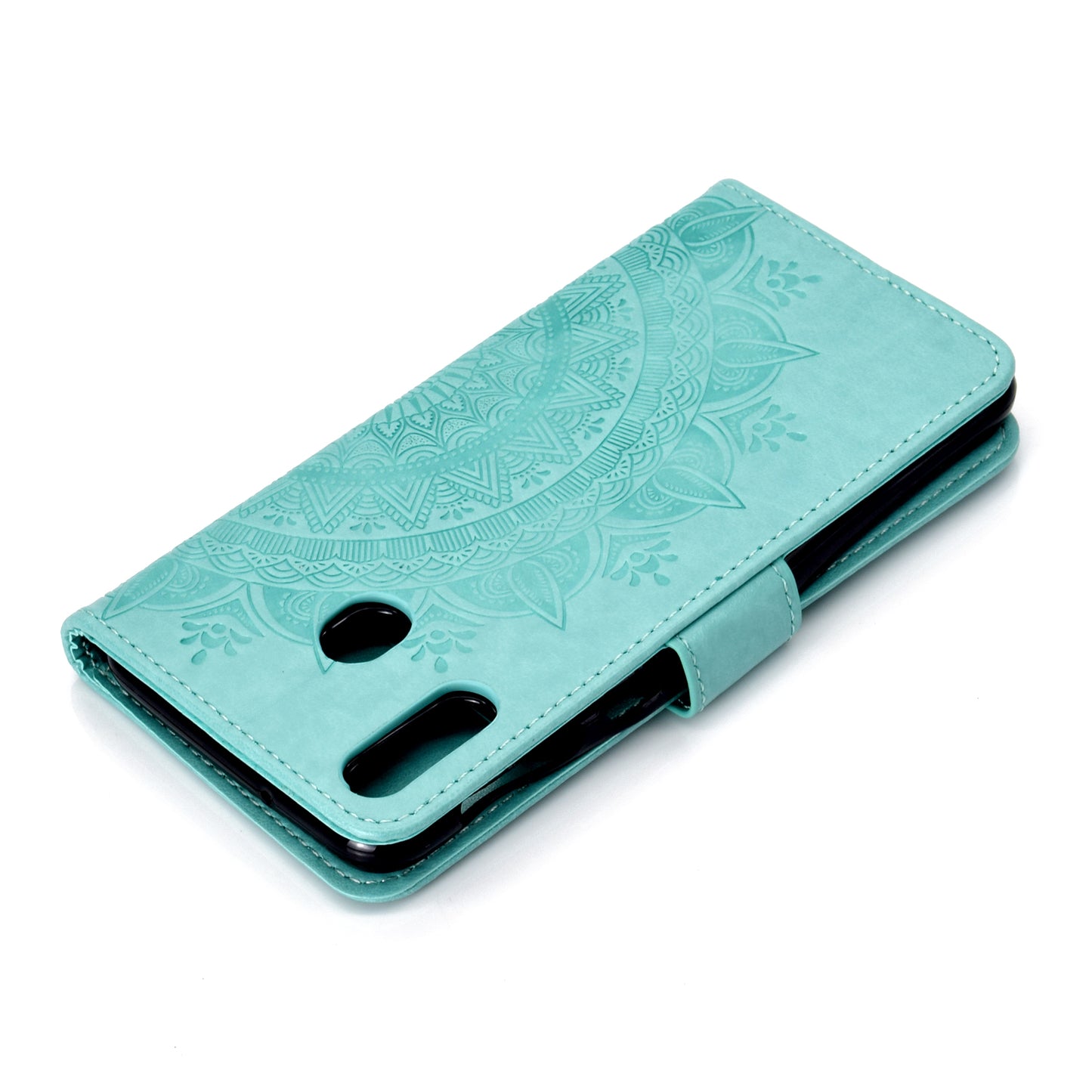 Imprint Flower Leather Wallet Case for Samsung Galaxy A30/A20