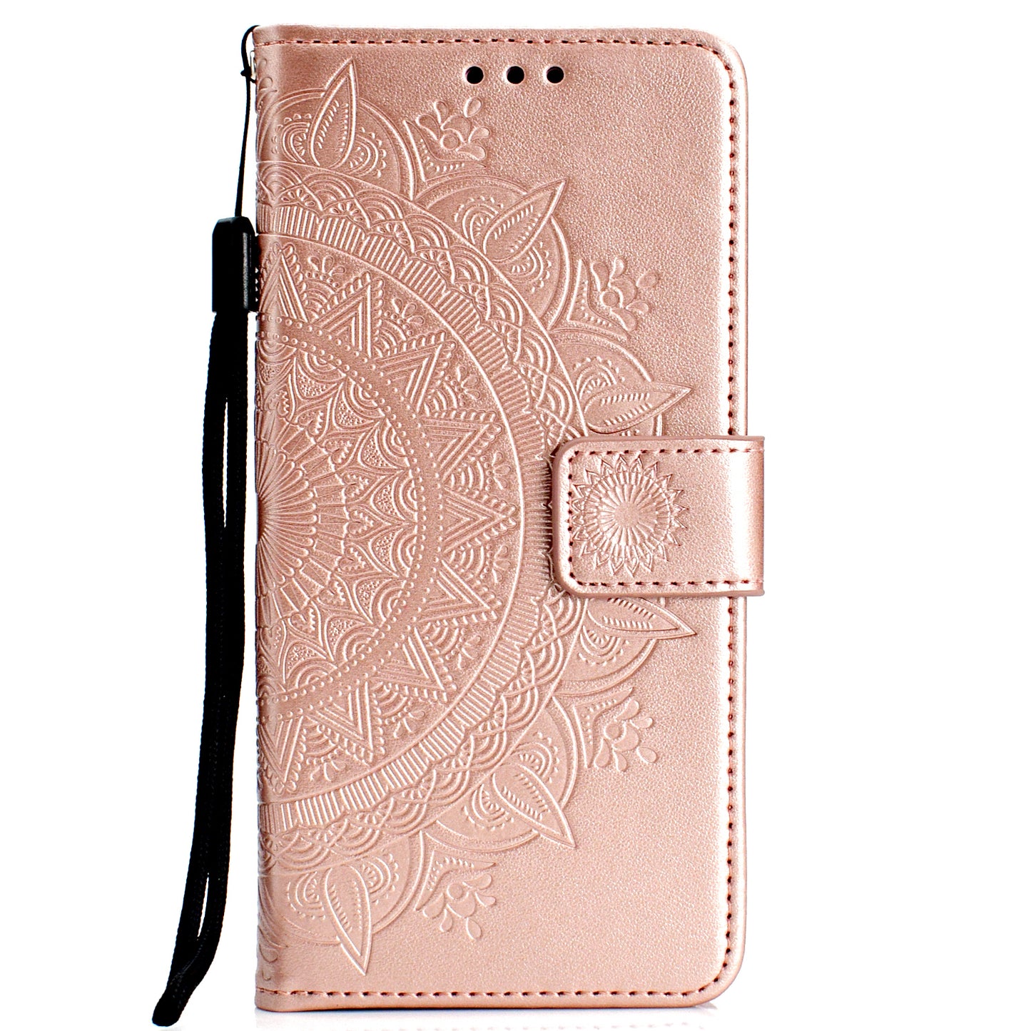 Imprint Flower Leather Wallet Case for Samsung Galaxy A10