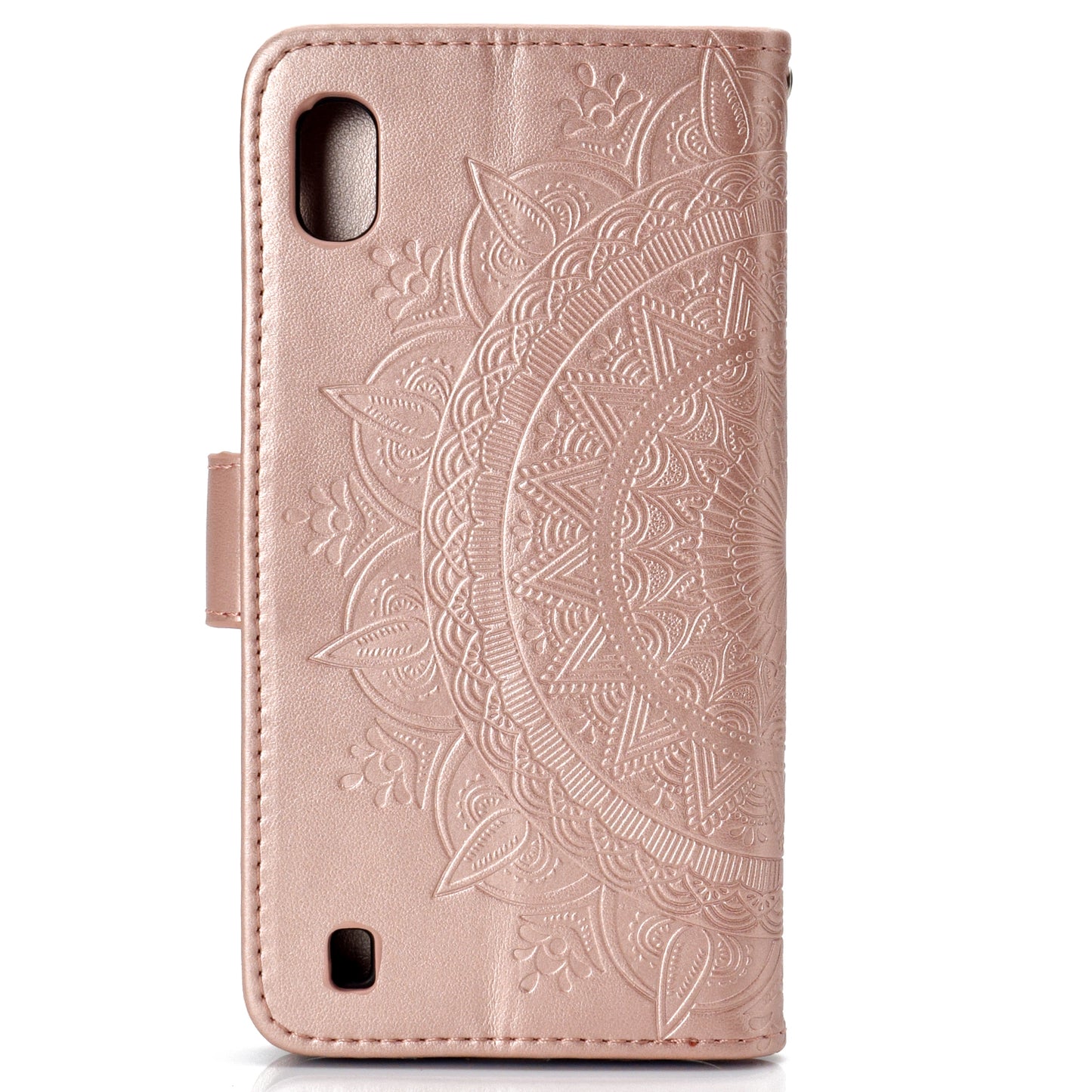 Imprint Flower Leather Wallet Case for Samsung Galaxy A10