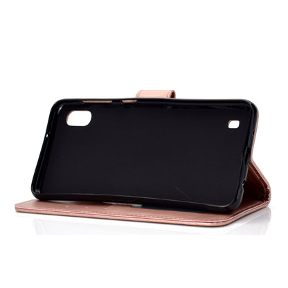 Imprint Flower Leather Wallet Case for Samsung Galaxy A10