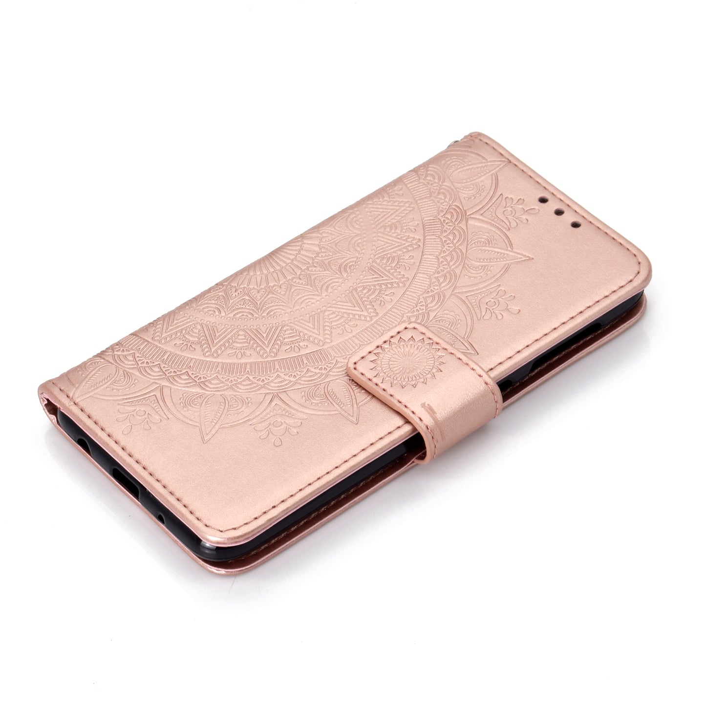 Imprint Flower Leather Wallet Case for Samsung Galaxy A10