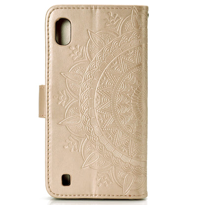 Imprint Flower Leather Wallet Case for Samsung Galaxy A10