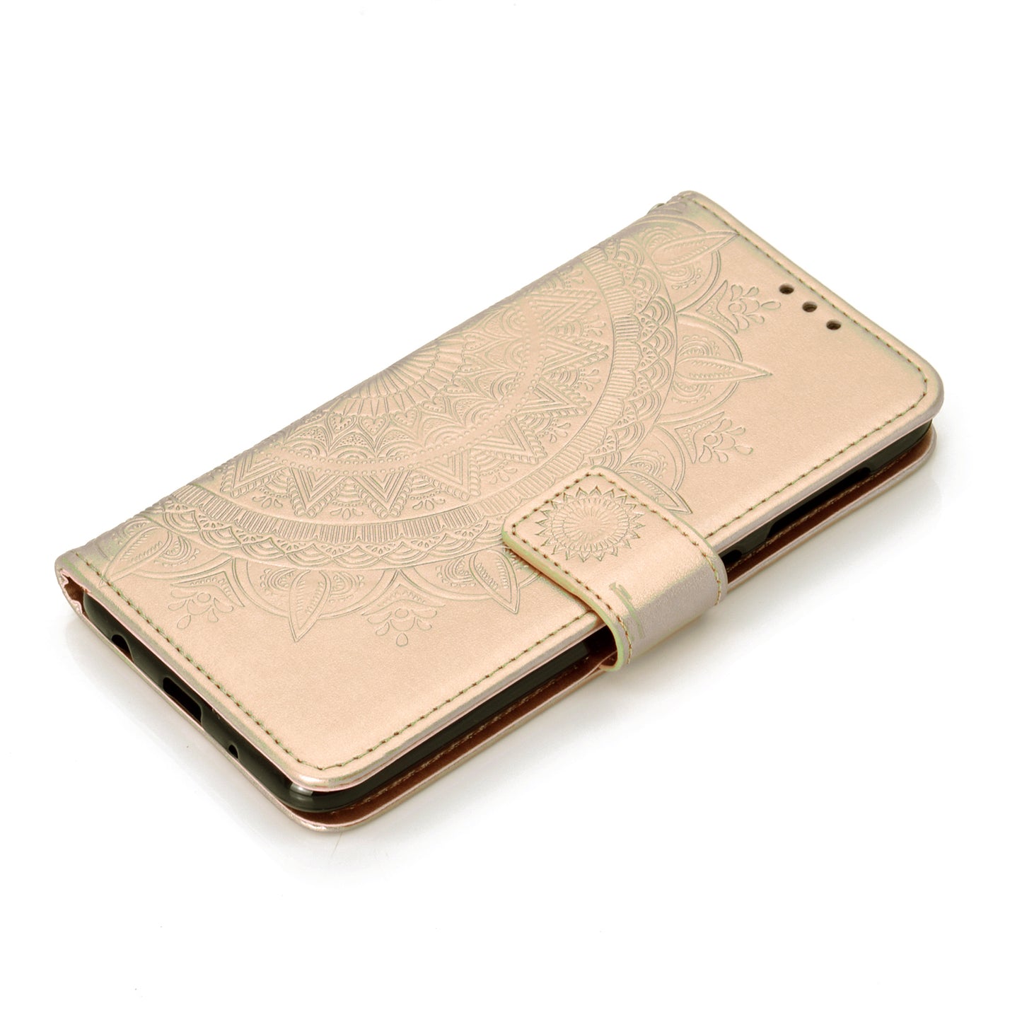 Imprint Flower Leather Wallet Case for Samsung Galaxy A10