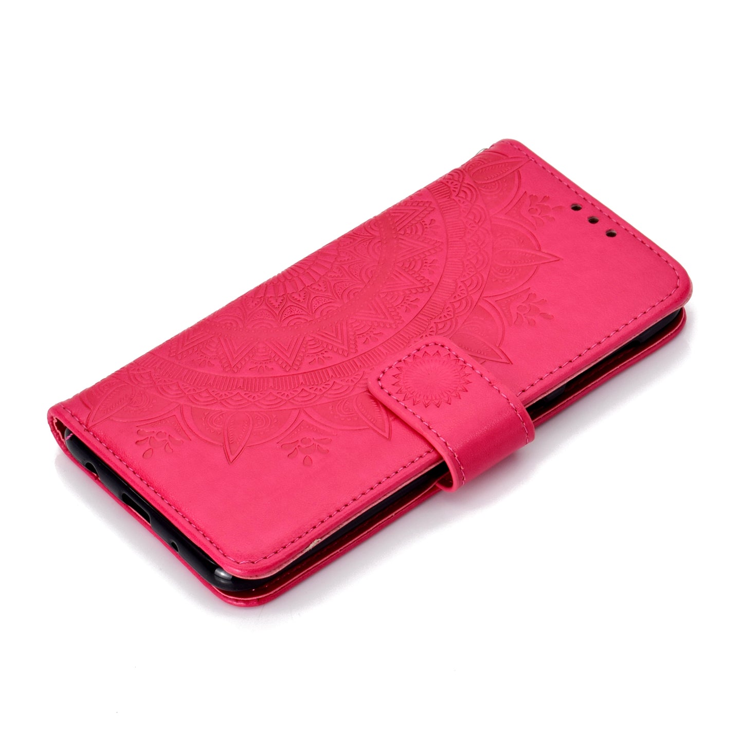 Imprint Flower Leather Wallet Case for Samsung Galaxy A10