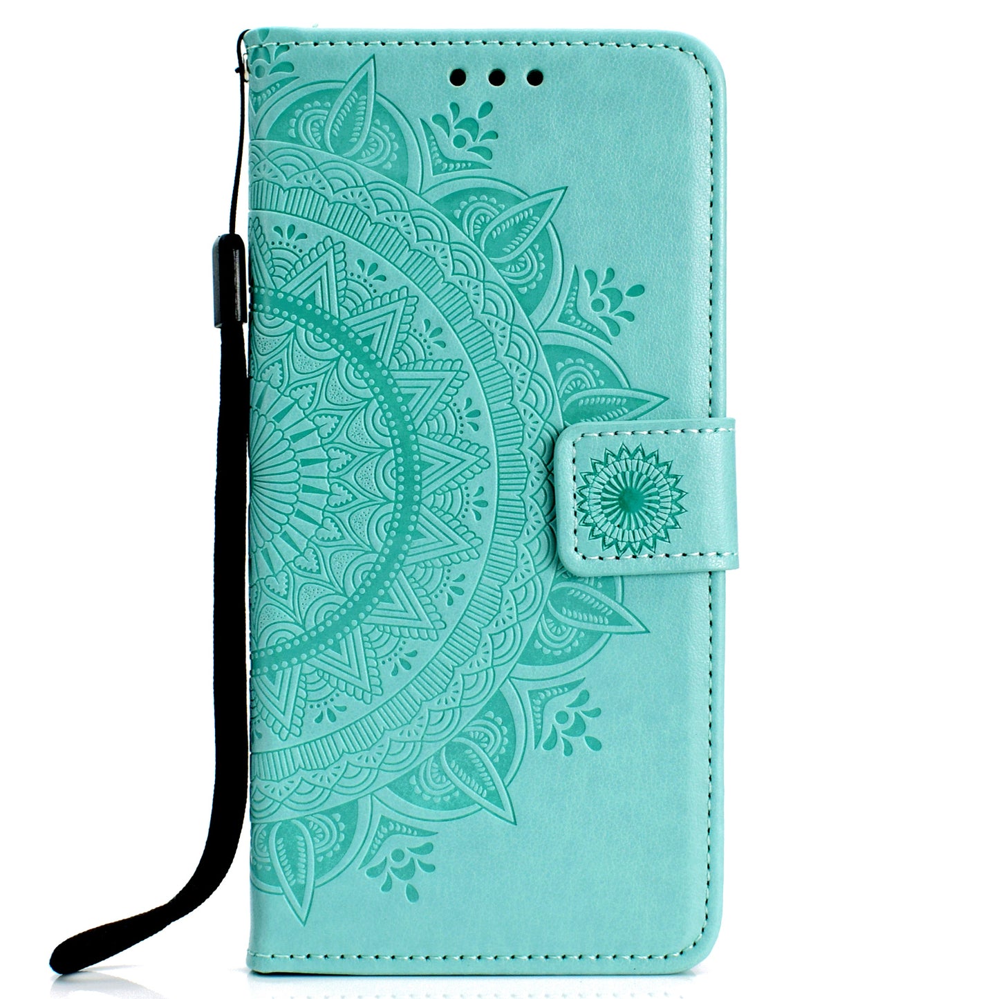 Imprint Flower Leather Wallet Case for Samsung Galaxy A10