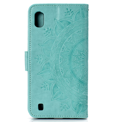 Imprint Flower Leather Wallet Case for Samsung Galaxy A10