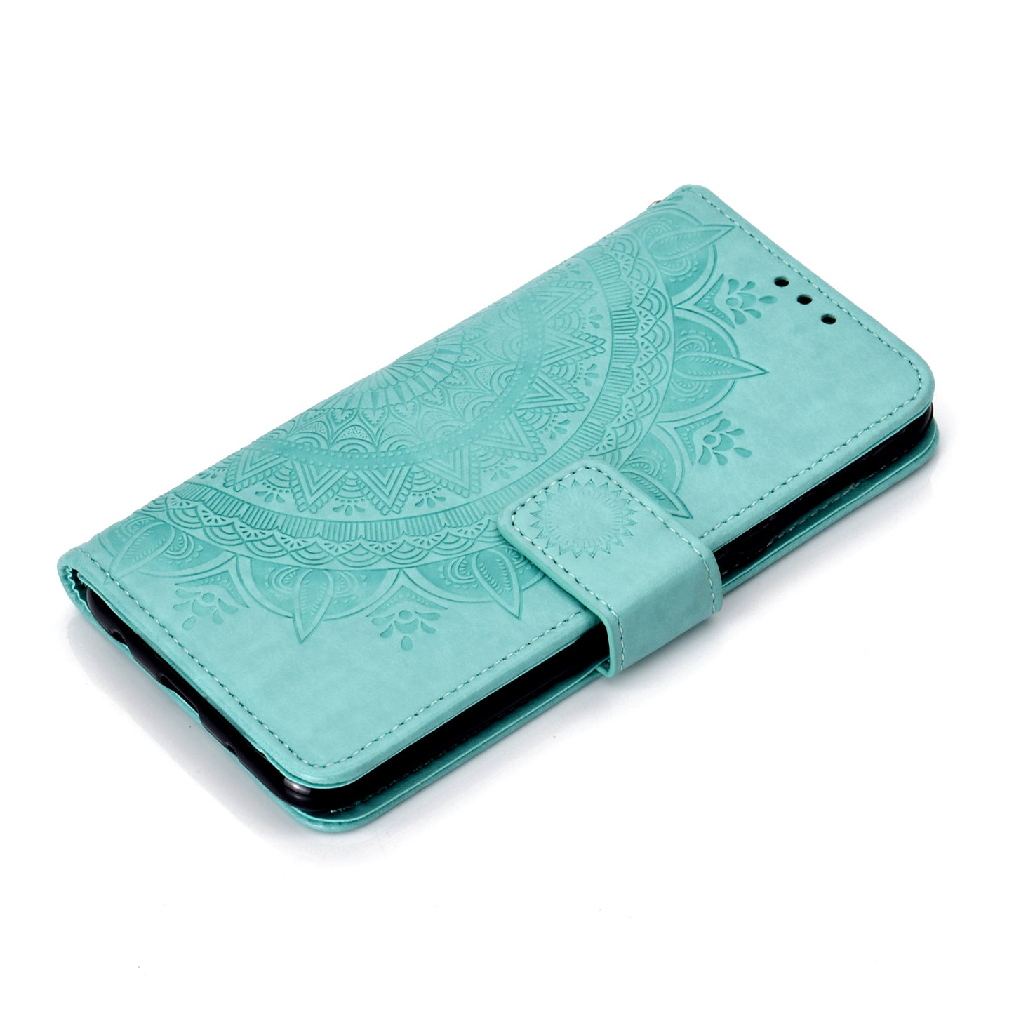 Imprint Flower Leather Wallet Case for Samsung Galaxy A10