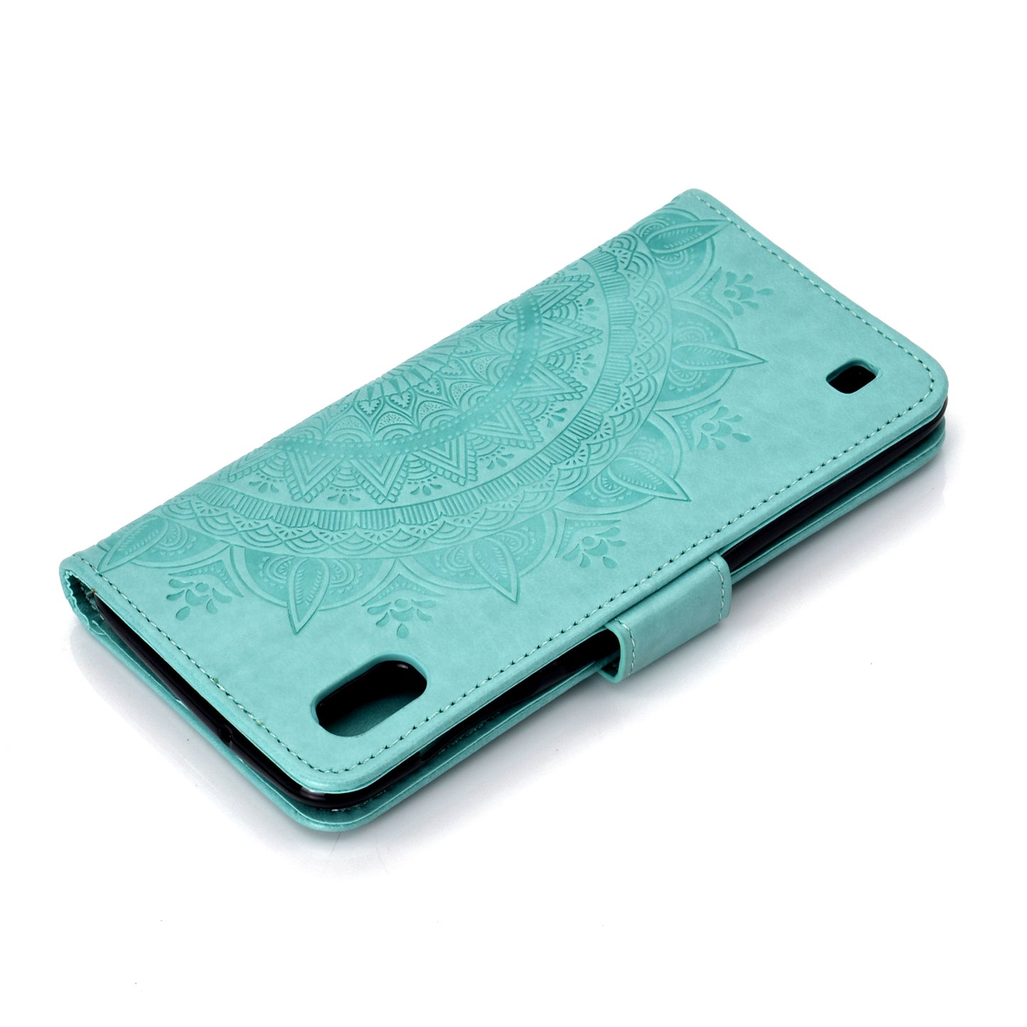 Imprint Flower Leather Wallet Case for Samsung Galaxy A10