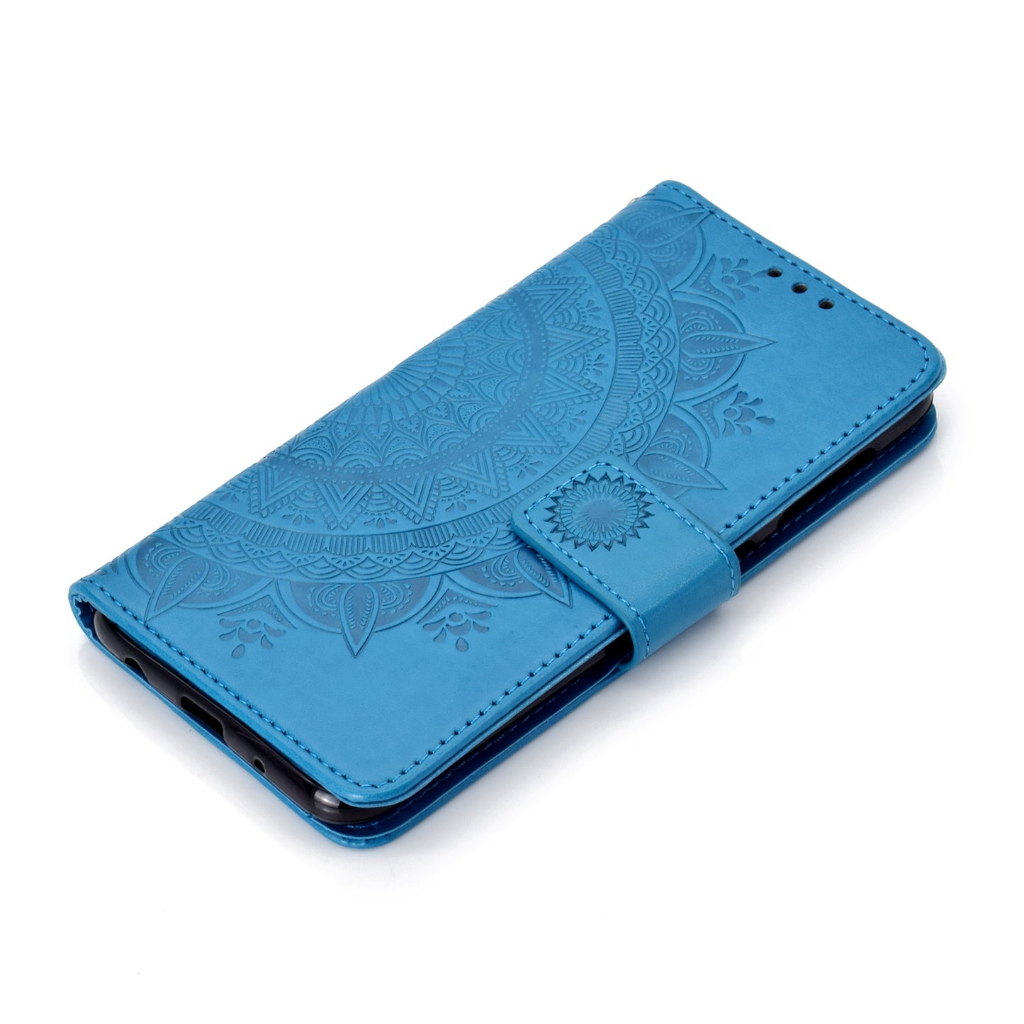 Imprint Flower Leather Wallet Case for Samsung Galaxy A10