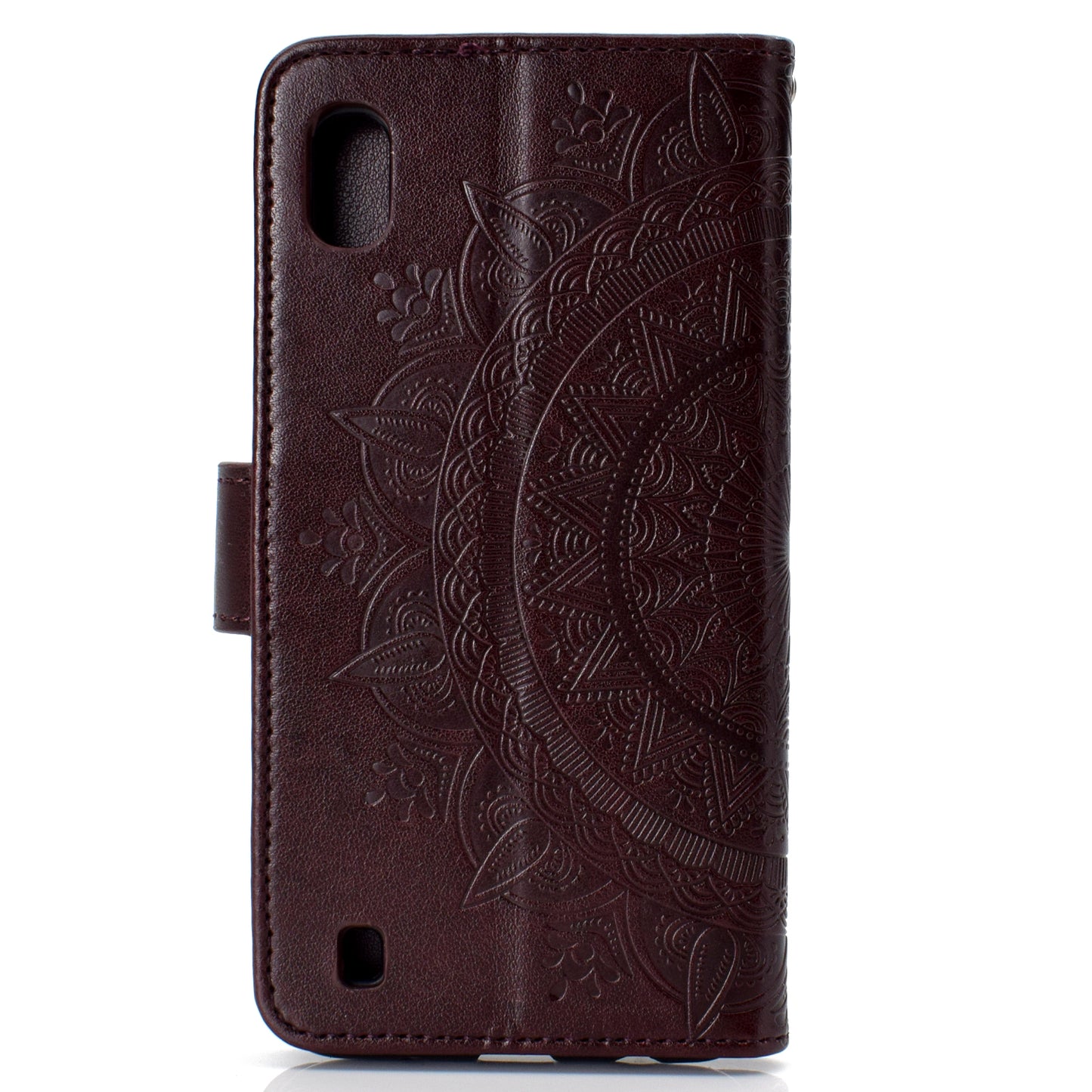 Imprint Flower Leather Wallet Case for Samsung Galaxy A10