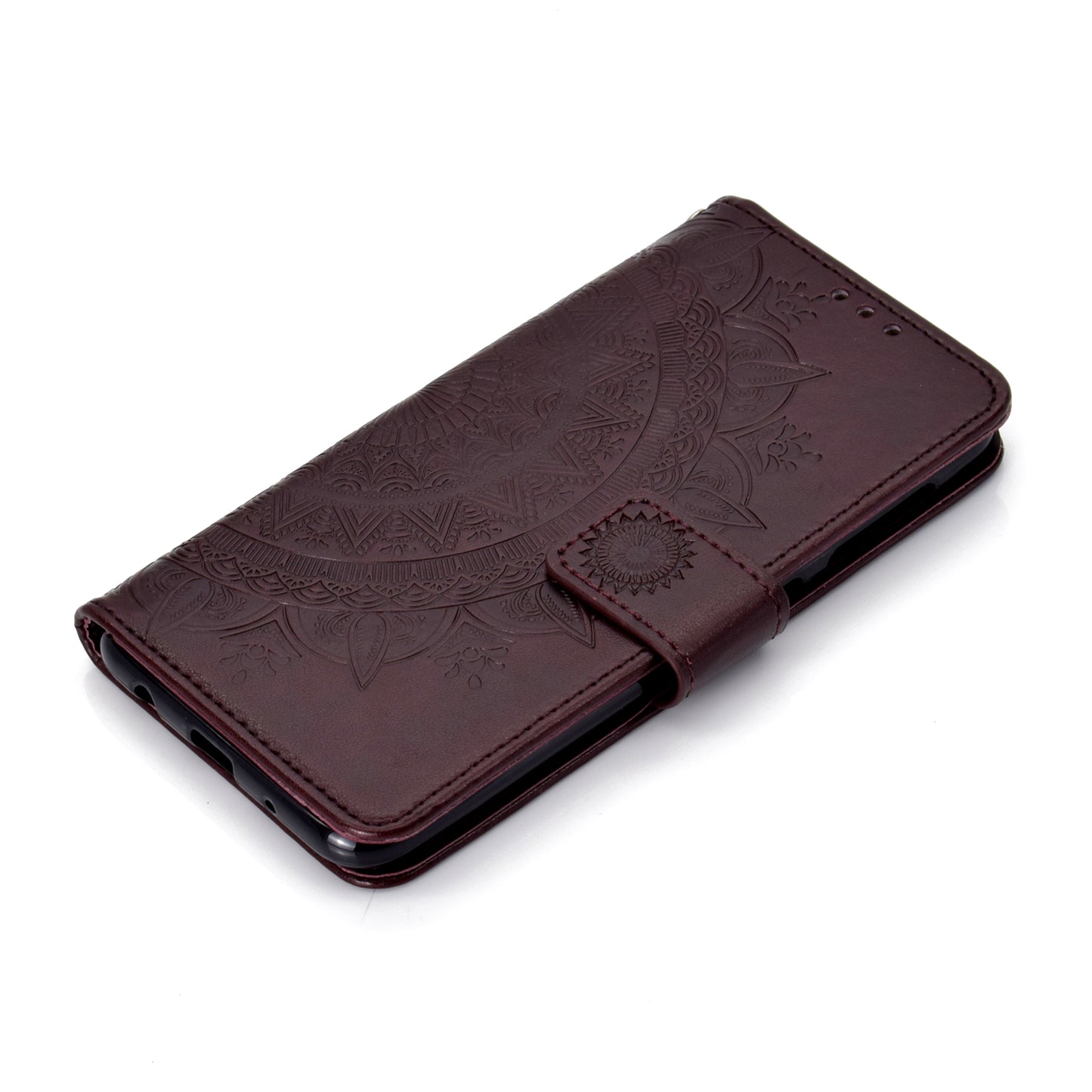 Imprint Flower Leather Wallet Case for Samsung Galaxy A10
