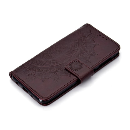 Imprint Flower Leather Wallet Case for Samsung Galaxy A10