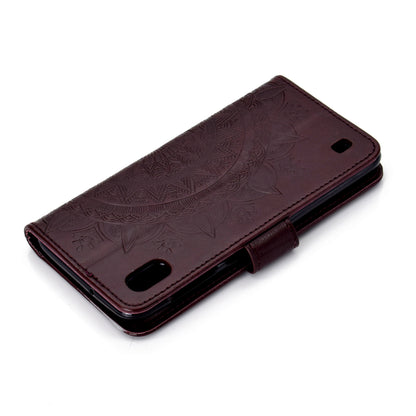 Imprint Flower Leather Wallet Case for Samsung Galaxy A10