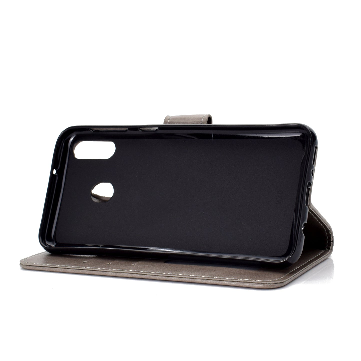 Imprint Flower Leather Wallet Case for Samsung Galaxy M20