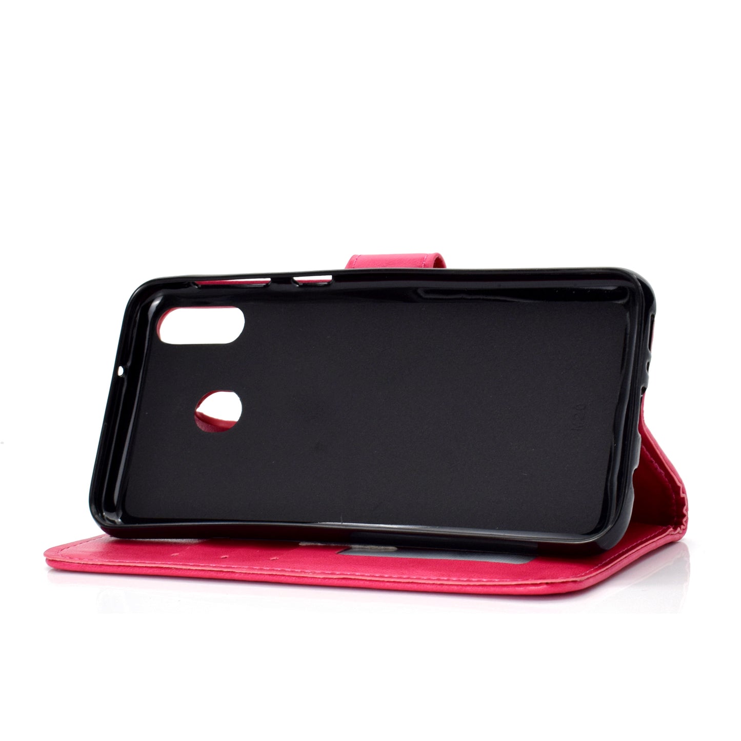 Imprint Flower Leather Wallet Case for Samsung Galaxy M20