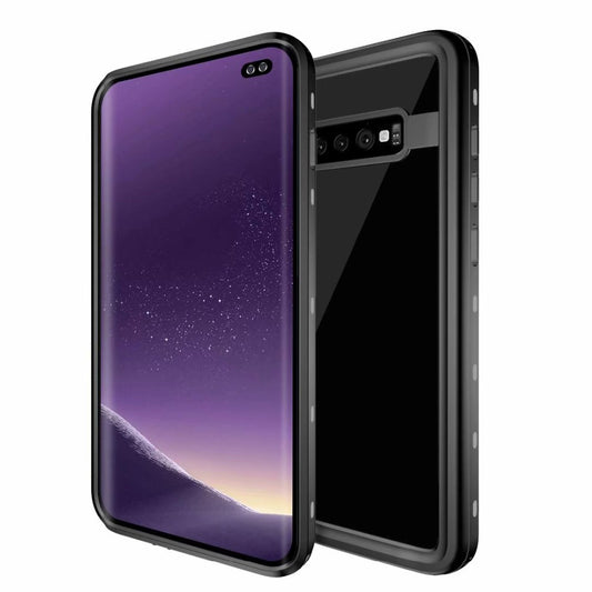 REDPEPPER IP68 Waterproof Phone Case for Samsung Galaxy S10 Plus [Support Fingerprint Unlock] [Clear Back]