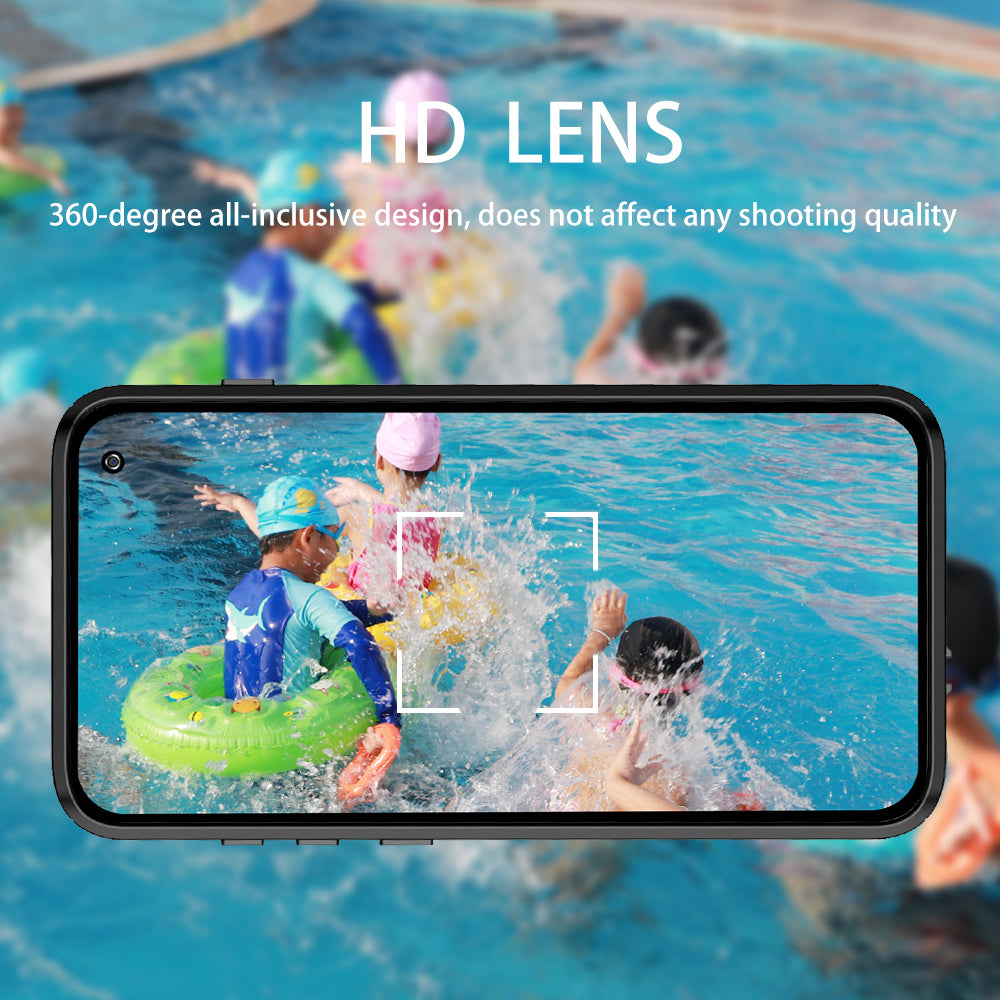 REDPEPPER IP68 Waterproof Phone Case for Samsung Galaxy S10 Plus [Support Fingerprint Unlock] [Clear Back]
