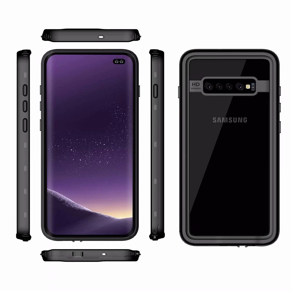 REDPEPPER IP68 Waterproof Phone Case Fingerprint Unlock Clear Back Case for Samsung Galaxy S10