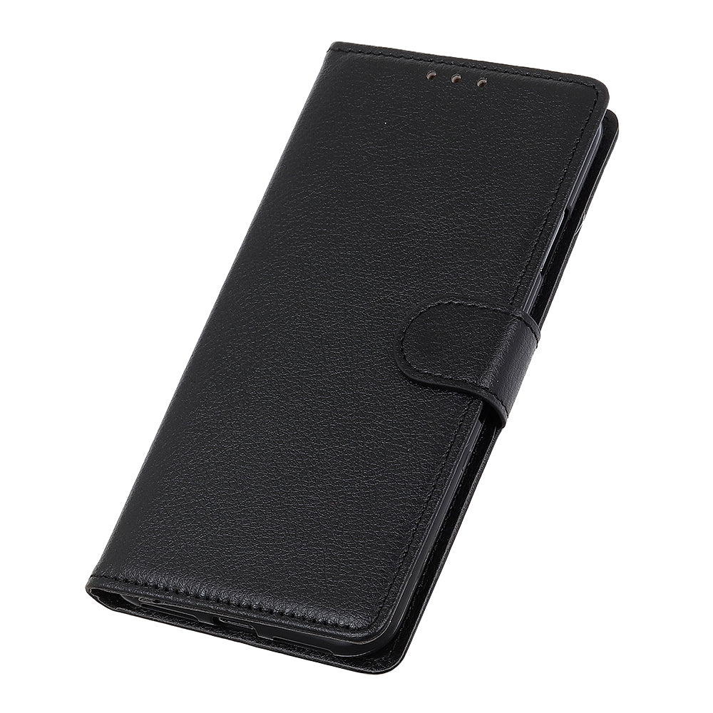 Phone Case for Samsung Galaxy A20e Litchi Texture Leather Shockproof Phone Protector with Wallet Stand