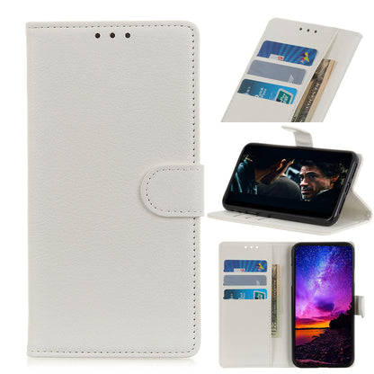 Phone Case for Samsung Galaxy A20e Litchi Texture Leather Shockproof Phone Protector with Wallet Stand