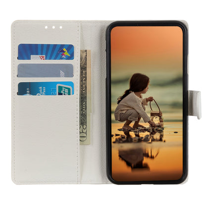 Phone Case for Samsung Galaxy A20e Litchi Texture Leather Shockproof Phone Protector with Wallet Stand