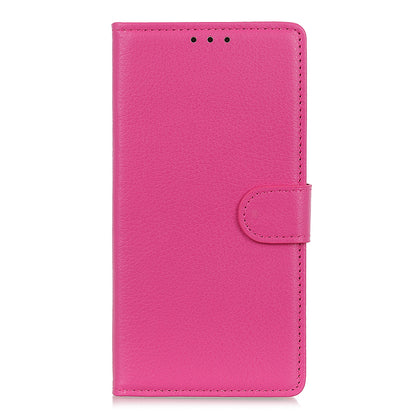Phone Case for Samsung Galaxy A20e Litchi Texture Leather Shockproof Phone Protector with Wallet Stand
