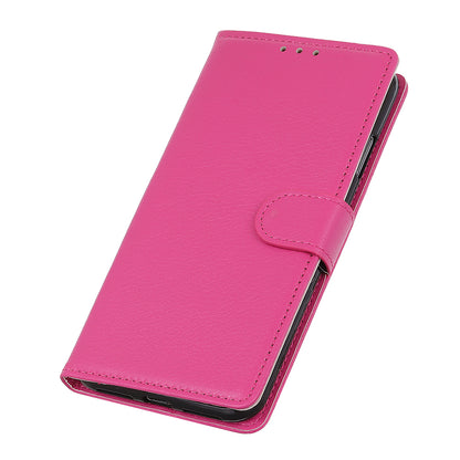 Phone Case for Samsung Galaxy A20e Litchi Texture Leather Shockproof Phone Protector with Wallet Stand