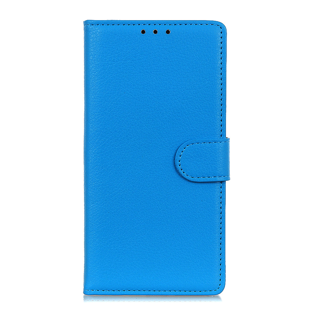 Phone Case for Samsung Galaxy A20e Litchi Texture Leather Shockproof Phone Protector with Wallet Stand