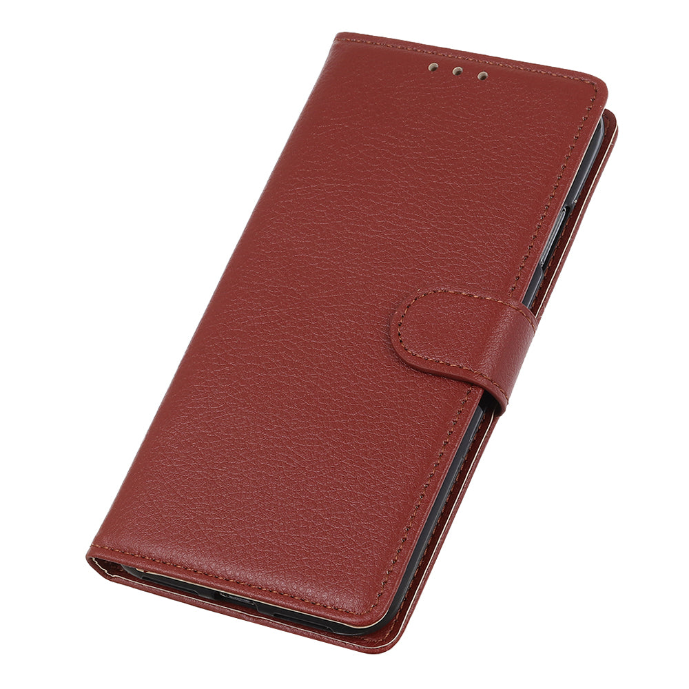 Phone Case for Samsung Galaxy A20e Litchi Texture Leather Shockproof Phone Protector with Wallet Stand