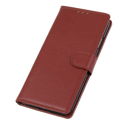 Phone Case for Samsung Galaxy A20e Litchi Texture Leather Shockproof Phone Protector with Wallet Stand