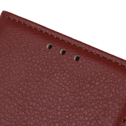 Phone Case for Samsung Galaxy A20e Litchi Texture Leather Shockproof Phone Protector with Wallet Stand